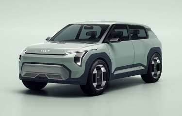 Der Kia EV3 seitliche Frontansicht