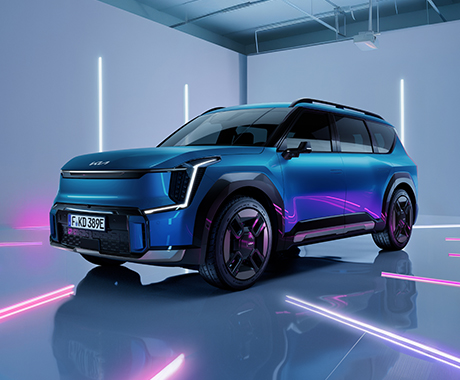 Der Kia EV6 seitliche Frontansicht